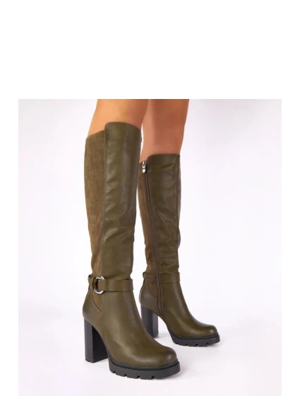 Kozačky na podpatku model 222344 Solea Kozačky na podpatku model 222344 Solea