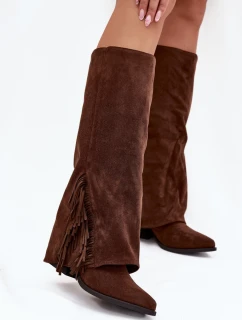 Kozačky na podpatku model 222537 Step in style