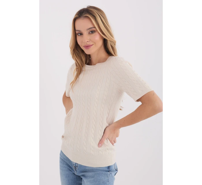 Svetr s krátkým rukávem model 222832 Factory Price Svetr s krátkým rukávem model 222832 Factory Price
