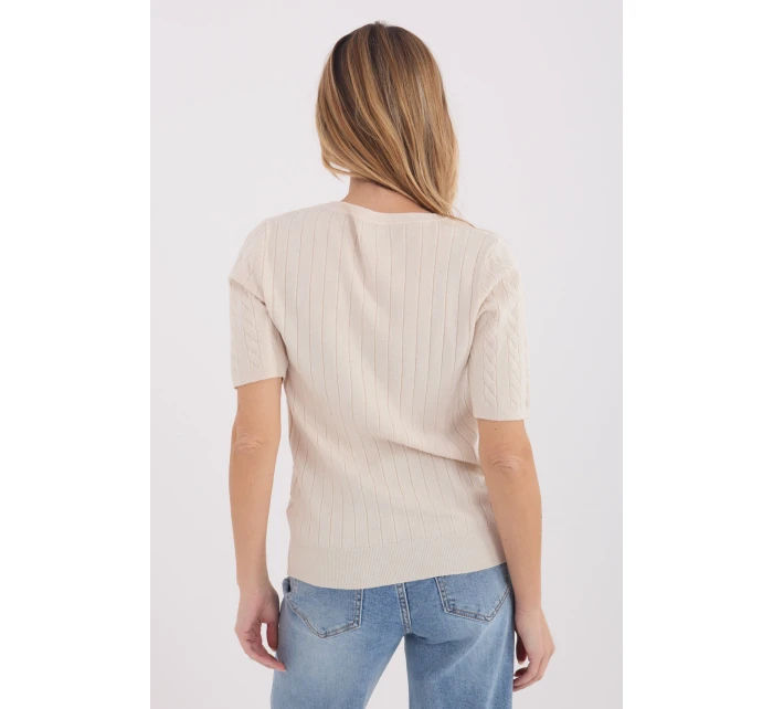 Svetr s krátkým rukávem model 222832 Factory Price Svetr s krátkým rukávem model 222832 Factory Price