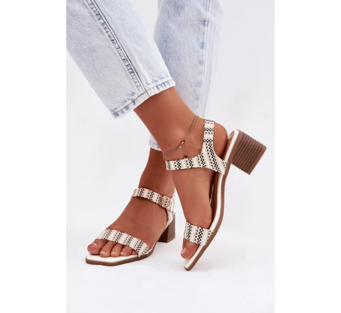 Sandály na podpatku model 225111 Step in style Sandály na podpatku model 225111 Step in style