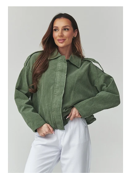 hřejivá kordová bunda model 225691 Makadamia hřejivá kordová bunda model 225691 Makadamia