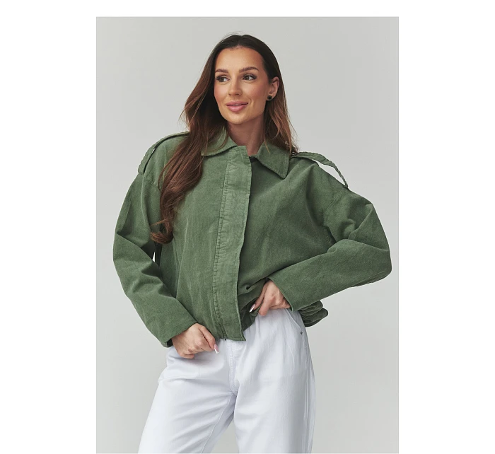 hřejivá kordová bunda model 225691 Makadamia hřejivá kordová bunda model 225691 Makadamia