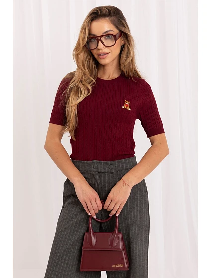 Svetr s krátkým rukávem model 230898 Italy Moda Svetr s krátkým rukávem model 230898 Italy Moda