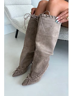 Kozačky na podpatku model 230951 Step in style