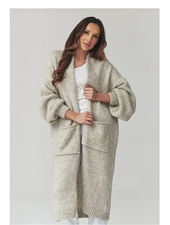 Svetr na zapínání model 231017 Makadamia