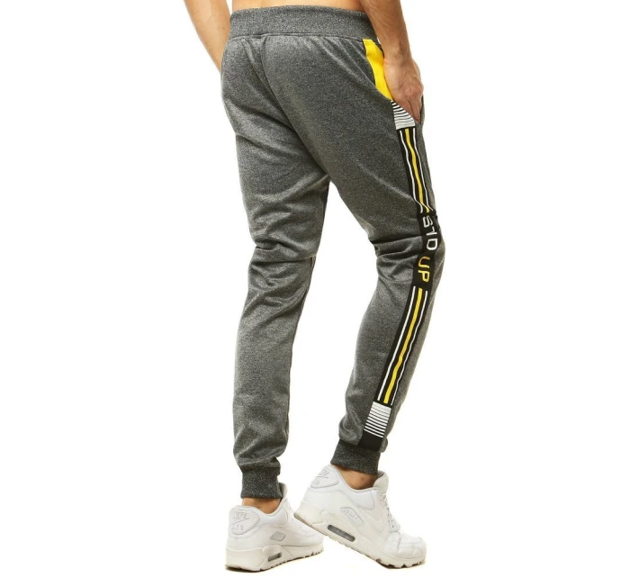 Pánské tmavě šedé tepláky Dstreet UX2779 Pánské tmavě šedé tepláky Dstreet UX2779