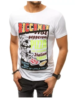 Pánské tričko s potiskem bílé Dstreet RX4372