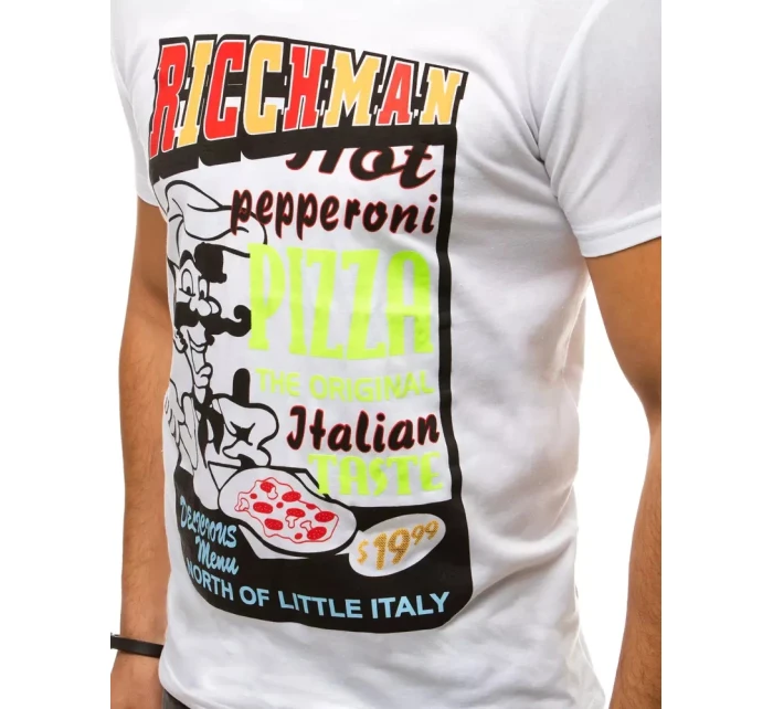 Pánské tričko s potiskem bílé Dstreet RX4372 Pánské tričko s potiskem bílé Dstreet RX4372