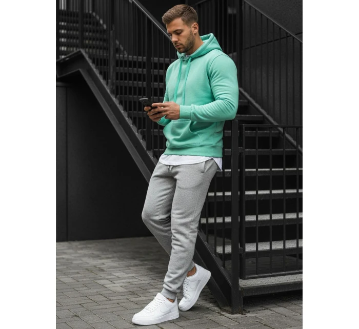 Pánská mikina s kapucí mint Dstreet BX4946 Pánská mikina s kapucí mint Dstreet BX4946
