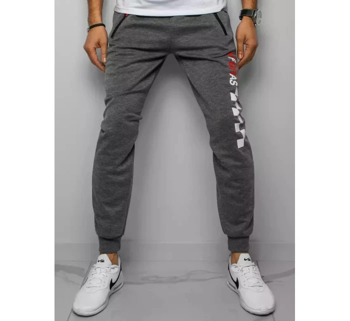 Pánské šedé teplákové kalhoty model 21962847 - Dstreet Pánské šedé teplákové kalhoty model 21962847 - Dstreet