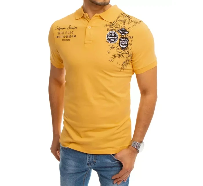 Polokošile s potiskem žlutá Dstreet PX0375 Polokošile s potiskem žlutá Dstreet PX0375