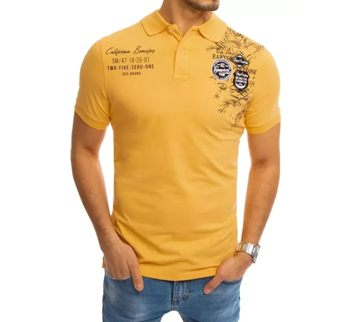 Polokošile s potiskem žlutá Dstreet PX0375 Polokošile s potiskem žlutá Dstreet PX0375