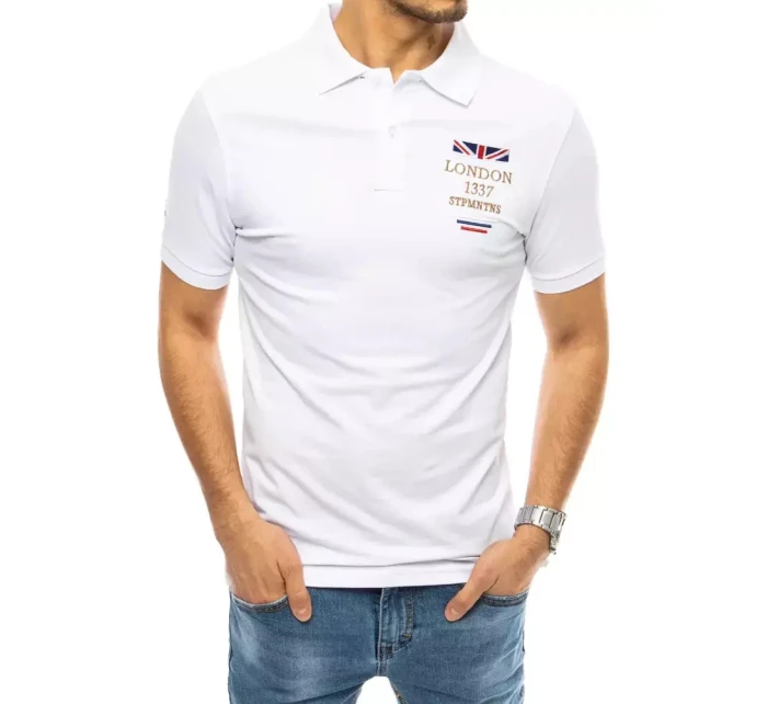 Polokošile s výšivkou bílá Dstreet PX0436 Polokošile s výšivkou bílá Dstreet PX0436