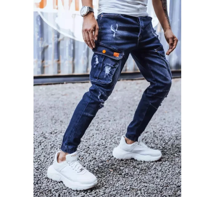 Pánské bojové džínové kalhoty tmavě modré Dstreet UX3262 Pánské bojové džínové kalhoty tmavě modré Dstreet UX3262