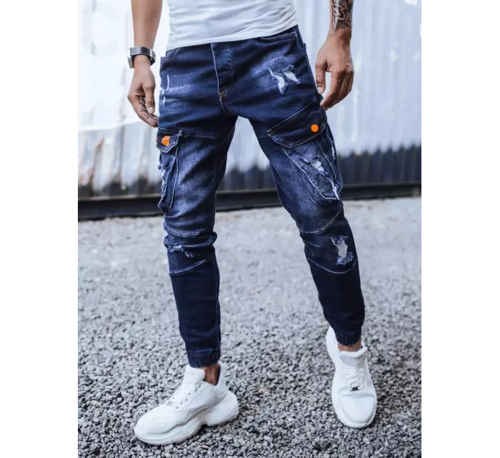 Pánské bojové džínové kalhoty tmavě modré Dstreet UX3262 Pánské bojové džínové kalhoty tmavě modré Dstreet UX3262