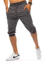 Pánské tmavě šedé teplákové kraťasy FashionStreet SX1533