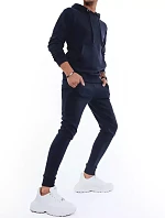 Pánská neizolovaná mikina, tmavě modrá, FashionStreet AX0429