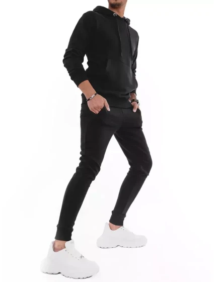 Pánská černá tepláková souprava Dstreet AX0432 Pánská černá tepláková souprava Dstreet AX0432