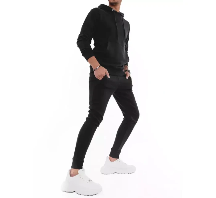 Pánská černá tepláková souprava Dstreet AX0432 Pánská černá tepláková souprava Dstreet AX0432