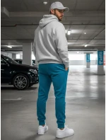 Pánské tyrkysové tepláky Dstreet UX3428 Pánské tyrkysové tepláky Dstreet UX3428