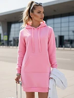 Dámská dlouhá mikina s kapucí oversize TIMMY pink FashionStreet EY1939