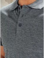 Pánské tmavě šedé polo tričko Dstreet PX0509 Pánské tmavě šedé polo tričko Dstreet PX0509