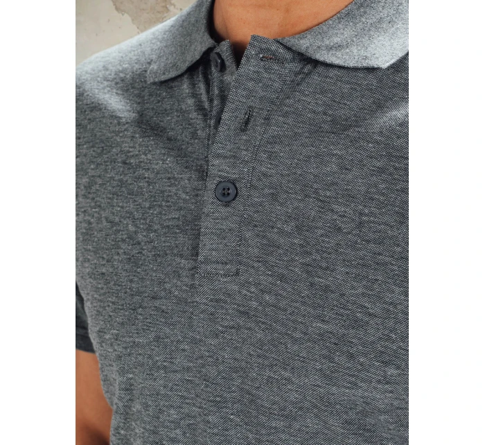Pánské tmavě šedé polo tričko Dstreet PX0509 Pánské tmavě šedé polo tričko Dstreet PX0509