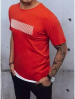 Pánské tričko s potiskem červené Dstreet RX4651z