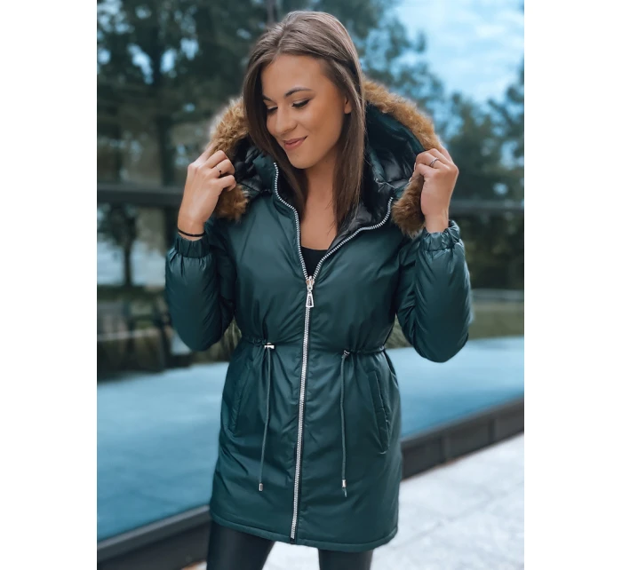 Dámská zimní bunda parka SANAH tmavě zelená Dstreet TY2889 Dámská zimní bunda parka SANAH tmavě zelená Dstreet TY2889