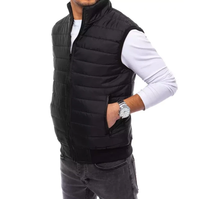 Pánská prošívaná vesta černá Dstreet TX4234 Pánská prošívaná vesta černá Dstreet TX4234