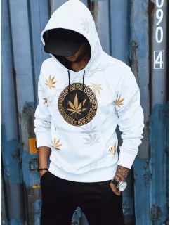 Pánská bílá mikina s potiskem Dstreet BX5310