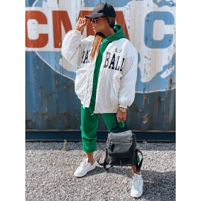 Dámská baseballová bunda BASKET bílá FashionStreet TY3118 Dámská baseballová bunda BASKET bílá FashionStreet TY3118