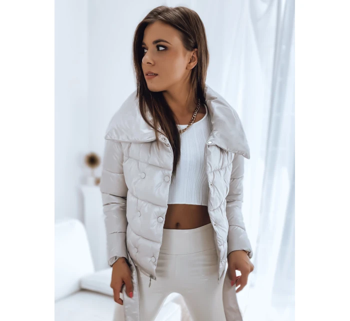 Dámská prošívaná bunda kabát LONDON PREMIUM béžová Dstreet TY3162 Dámská prošívaná bunda kabát LONDON PREMIUM béžová Dstreet TY3162