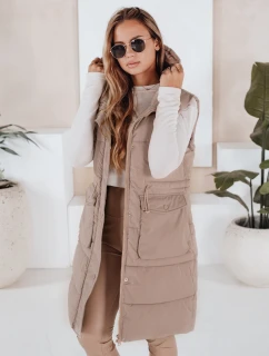 Dámská prošívaná vesta LADISA béžová Dstreet TY3289