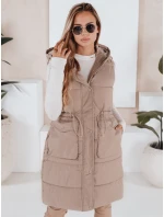 Dámská prošívaná vesta LADISA béžová Dstreet TY3289 Dámská prošívaná vesta LADISA béžová Dstreet TY3289