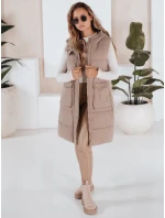 Dámská prošívaná vesta LADISA béžová Dstreet TY3289 Dámská prošívaná vesta LADISA béžová Dstreet TY3289