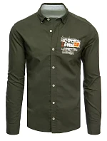 Pánská khaki košile FashionStreet DX2279