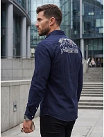 Pánská tmavě modrá košile FashionStreet DX2281