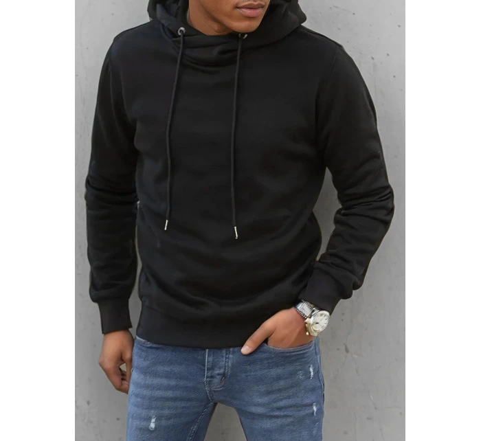 Pánská mikina s kapucí černá Dstreet BX5429 Pánská mikina s kapucí černá Dstreet BX5429