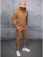 Pánská tepláková souprava velbloudí barvy Dstreet AX0684 Pánská tepláková souprava velbloudí barvy Dstreet AX0684