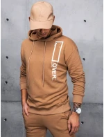 Pánská tepláková souprava velbloudí barvy Dstreet AX0684 Pánská tepláková souprava velbloudí barvy Dstreet AX0684