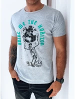 Pánské tričko s potiskem světle šedé Dstreet RX5262 Pánské tričko s potiskem světle šedé Dstreet RX5262