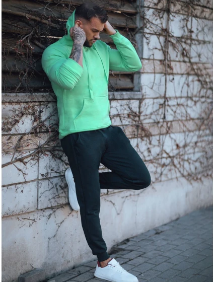 Pánská mátová a černá tepláková souprava Dstreet AX0745 Pánská mátová a černá tepláková souprava Dstreet AX0745