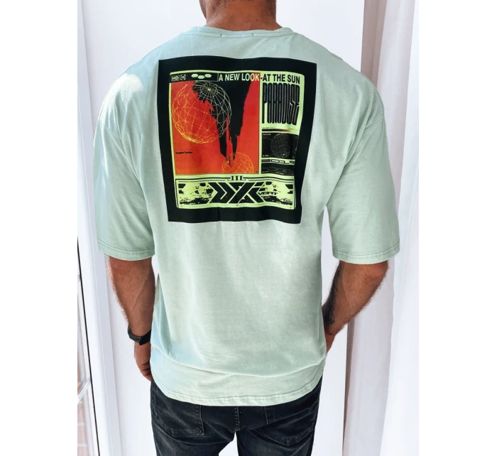 Pánské tričko s potiskem mint Dstreet RX5305 Pánské tričko s potiskem mint Dstreet RX5305