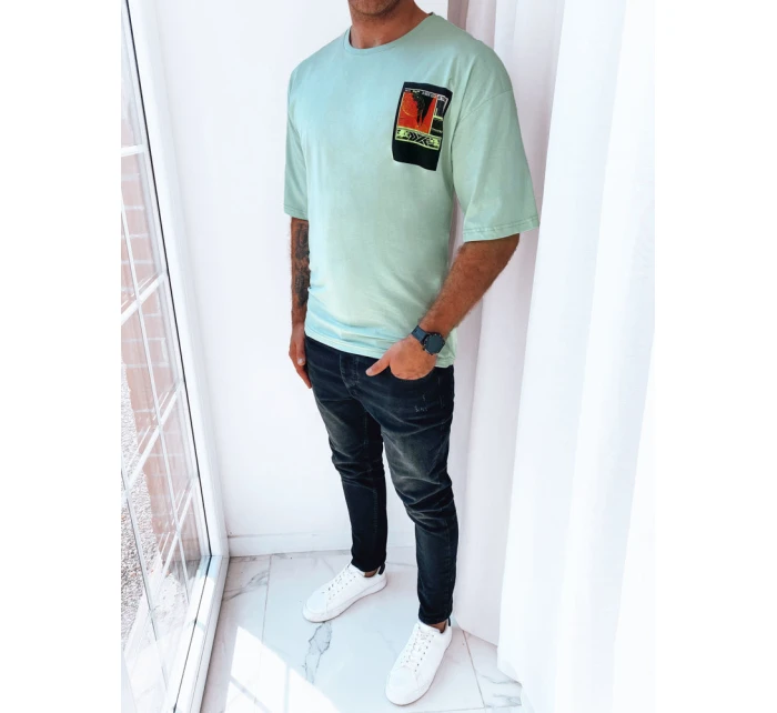 Pánské tričko s potiskem mint Dstreet RX5305 Pánské tričko s potiskem mint Dstreet RX5305