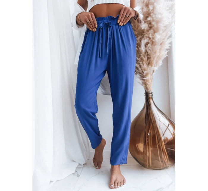 Dámské látkové kalhoty ADELIS chrpově modré Dstreet UY1537 Dámské látkové kalhoty ADELIS chrpově modré Dstreet UY1537