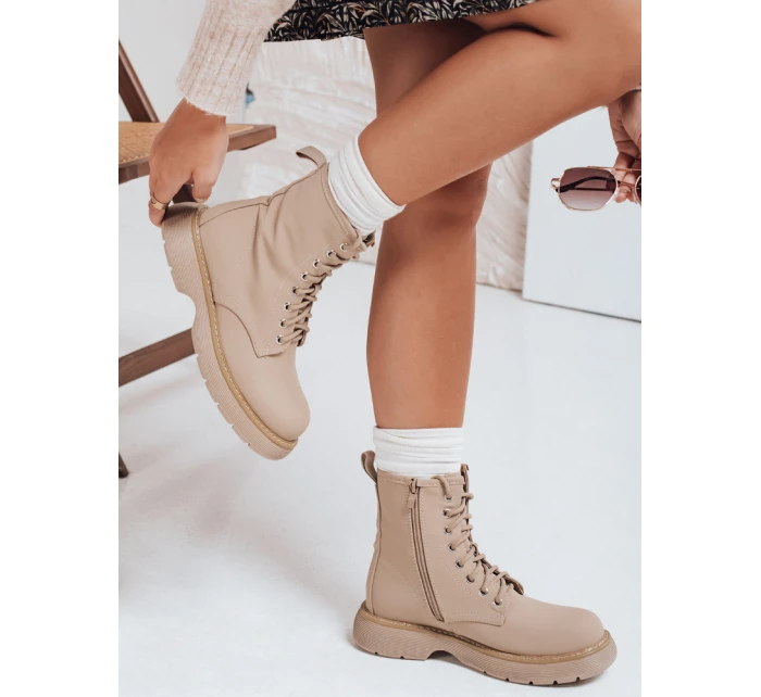 Dámské khaki boty MOONSTONE FashionStreet ZY0369 Dámské khaki boty MOONSTONE FashionStreet ZY0369