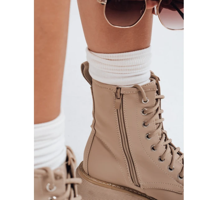 Dámské khaki boty MOONSTONE FashionStreet ZY0369 Dámské khaki boty MOONSTONE FashionStreet ZY0369