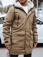 FashionStreet pánská tmavě béžová zimní bunda TX4593